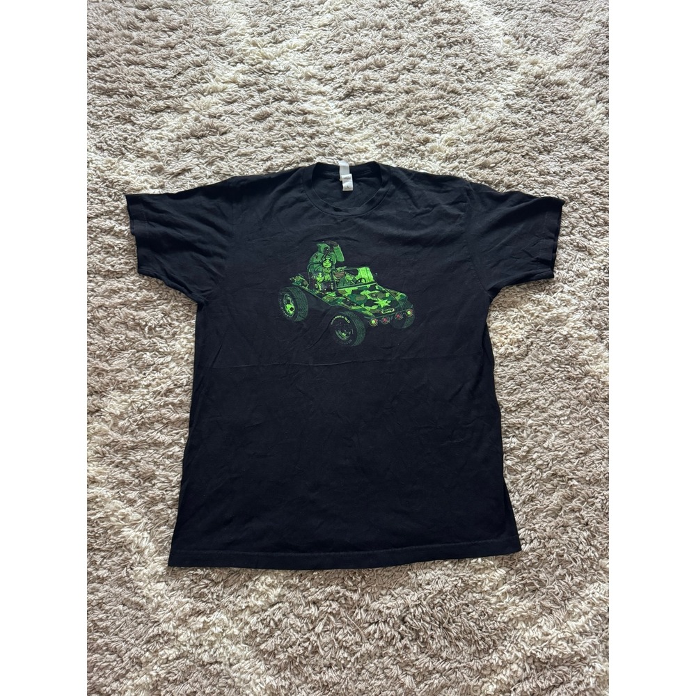 Gorillaz Geep Camo Buggy Graphic T-Shirt Black Large Band Tee
